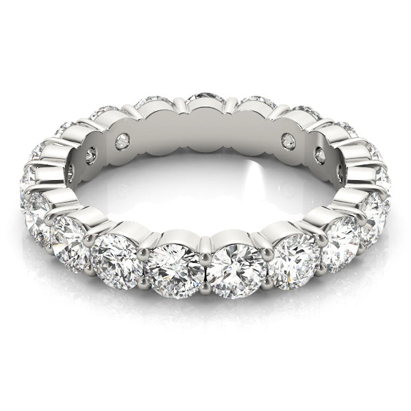 Shared Prong Full Eternity Ring in Gold & Platinum
