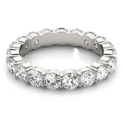 Shared Prong Full Eternity Ring in Gold & Platinum