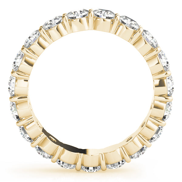 Shared Prong Full Eternity Ring in Gold & Platinum