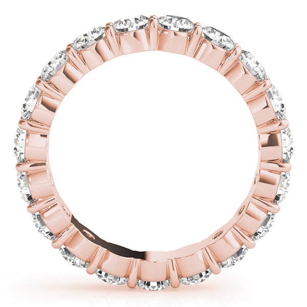 Shared Prong Full Eternity Ring in Gold & Platinum