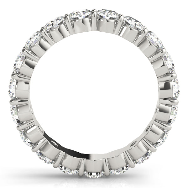 Shared Prong Full Eternity Ring in Gold & Platinum