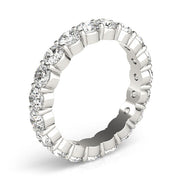 Shared Prong Full Eternity Ring in Gold & Platinum