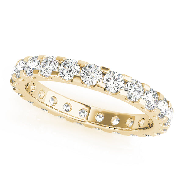 Shared-Prong Full Eternity Ring in 10K/14K gold and platinum with certified lab-grown or natural diamonds