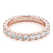 Shared-Prong Full Eternity Ring in Gold & Platinum