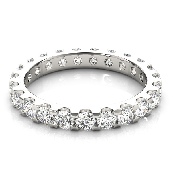 Shared-Prong Full Eternity Ring in Gold & Platinum