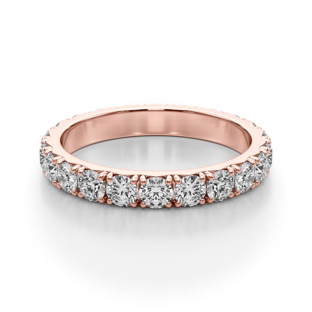 French-Cut Full Eternity Ring in Gold & Platinum