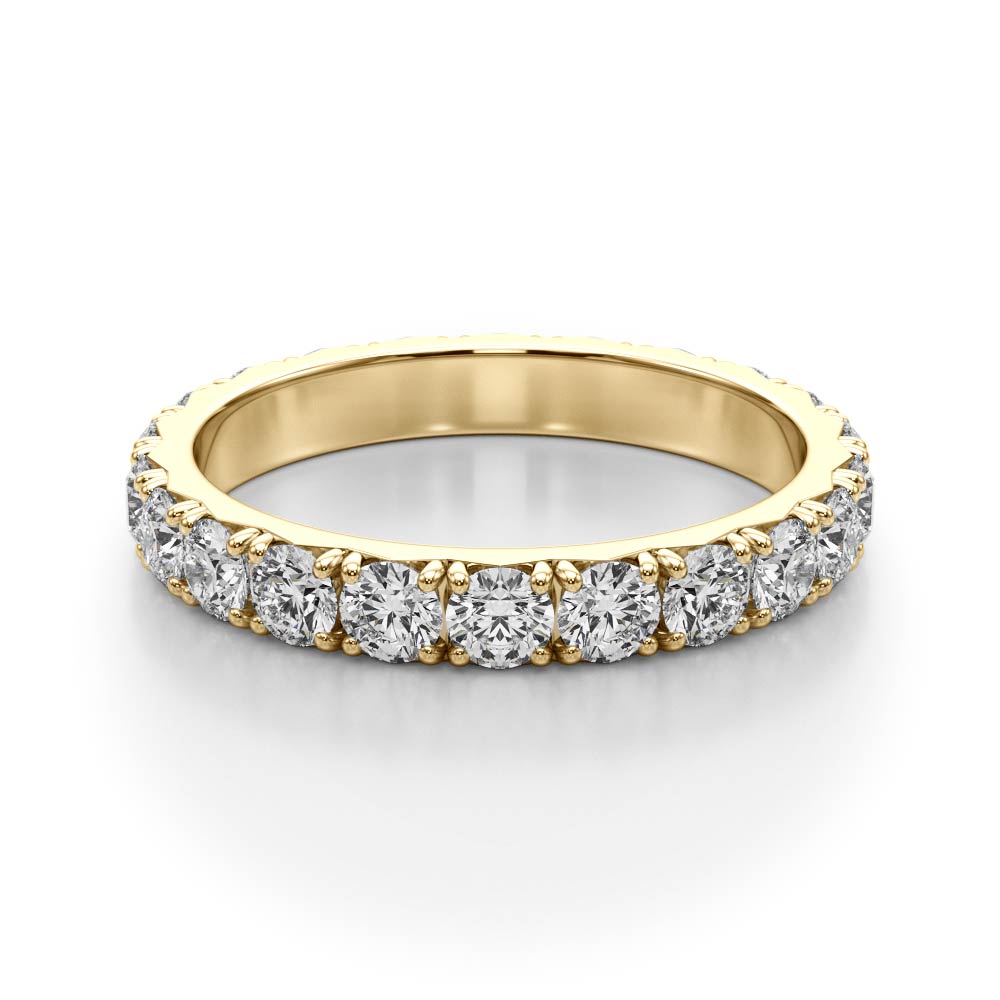 French-Cut Full Eternity Ring in Gold & Platinum