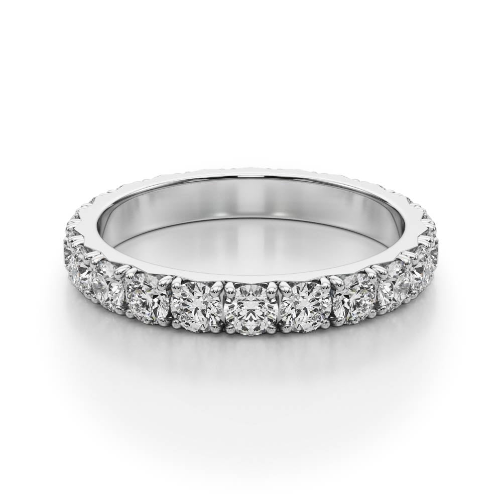 French-Cut Full Eternity Ring in Gold & Platinum