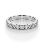 French-Cut Full Eternity Ring in Gold & Platinum