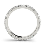 French-Cut Full Eternity Ring in Gold & Platinum