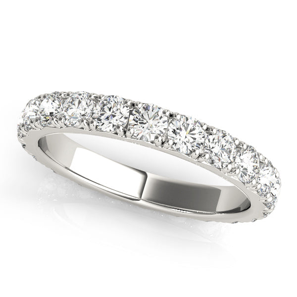 French-Cut Full Eternity Ring in Gold & Platinum