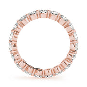 Single Shared-Prong Full Eternity Ring in Gold & Platinum