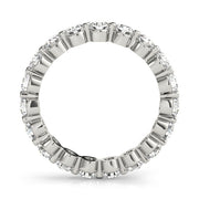 Single Shared-Prong Full Eternity Ring in Gold & Platinum