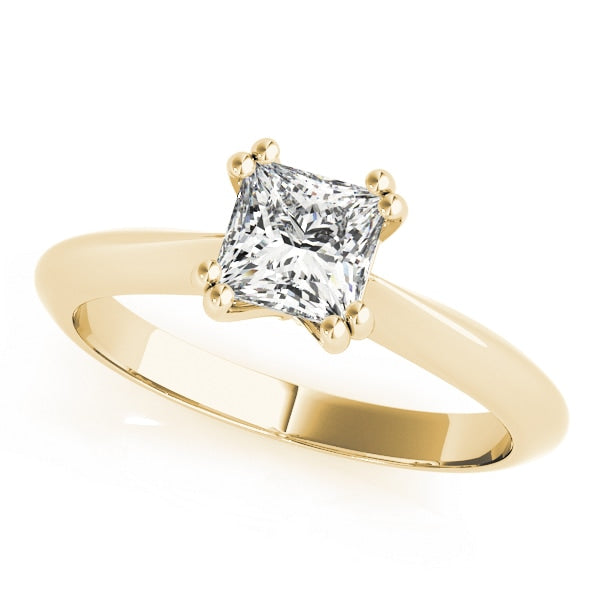 Princess Cut Engagement Ring in 10K/14K gold and platinum with certified lab-grown or natural diamonds