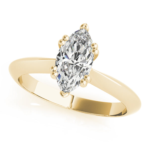 Radiant Double Prong Engagement Ring Marquise Diamond Engagement Ring in 10K/14K gold and platinum with certified lab-grown or natural diamonds