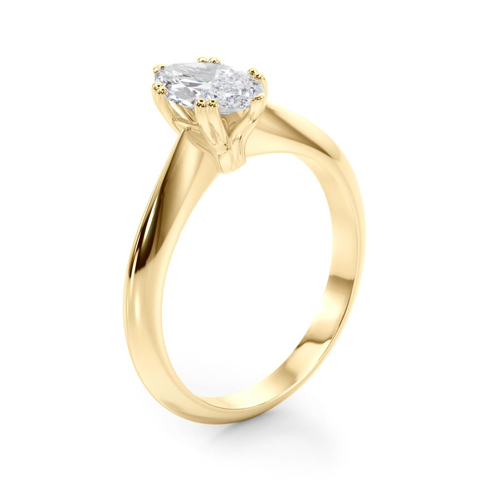 Radiant Double Prong Engagement Ring Marquise Diamond Engagement Ring in 10K/14K gold and platinum with certified lab-grown or natural diamonds