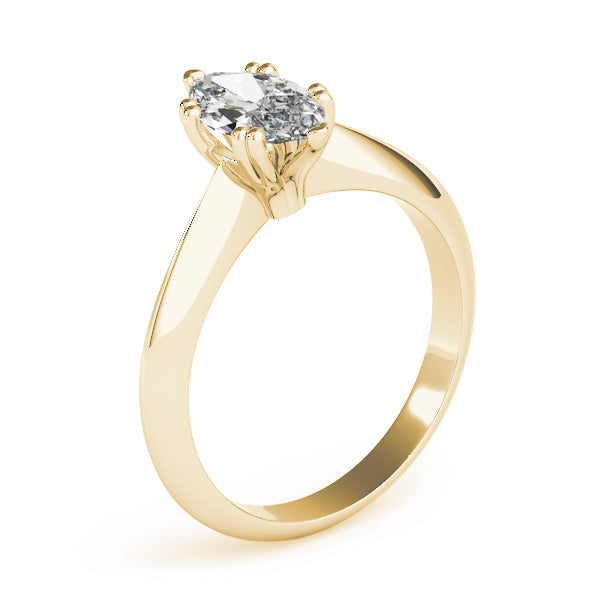 Radiant Double Prong Engagement Ring Marquise Diamond Engagement Ring in 10K/14K gold and platinum with certified lab-grown or natural diamonds