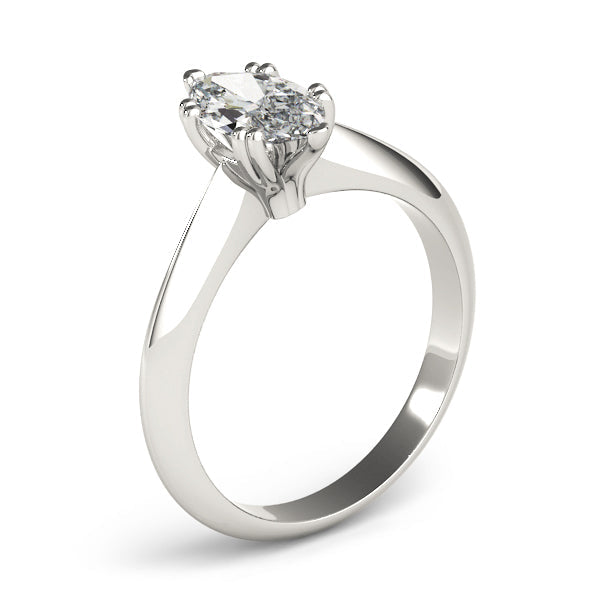 Radiant Double Prong Engagement Ring Marquise Diamond Engagement Ring in 10K/14K gold and platinum with certified lab-grown or natural diamonds