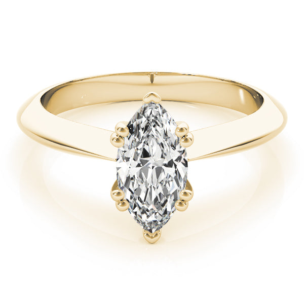 Radiant Double Prong Engagement Ring Marquise Diamond Engagement Ring in 10K/14K gold and platinum with certified lab-grown or natural diamonds