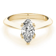 Radiant Double Prong Engagement Ring Marquise Diamond Engagement Ring in 10K/14K gold and platinum with certified lab-grown or natural diamonds