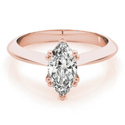 Radiant Double Prong Engagement Ring Marquise Diamond Engagement Ring in 10K/14K gold and platinum with certified lab-grown or natural diamonds