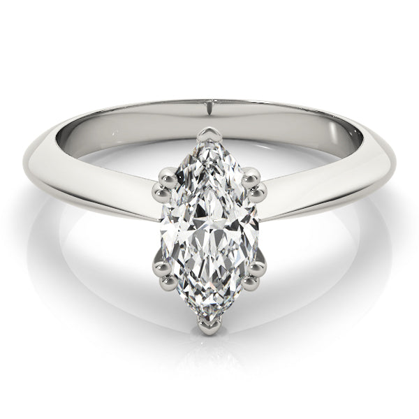 Radiant Double Prong Engagement Ring Marquise Diamond Engagement Ring in 10K/14K gold and platinum with certified lab-grown or natural diamonds