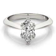 Radiant Double Prong Engagement Ring Marquise Diamond Engagement Ring in 10K/14K gold and platinum with certified lab-grown or natural diamonds