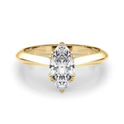 Radiant Double Prong Engagement Ring Marquise Diamond Engagement Ring in 10K/14K gold and platinum with certified lab-grown or natural diamonds