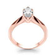 Radiant Double Prong Engagement Ring Marquise Diamond Engagement Ring in 10K/14K gold and platinum with certified lab-grown or natural diamonds