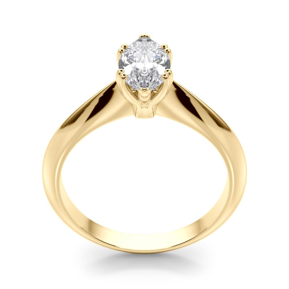 Radiant Double Prong Engagement Ring Marquise Diamond Engagement Ring in 10K/14K gold and platinum with certified lab-grown or natural diamonds