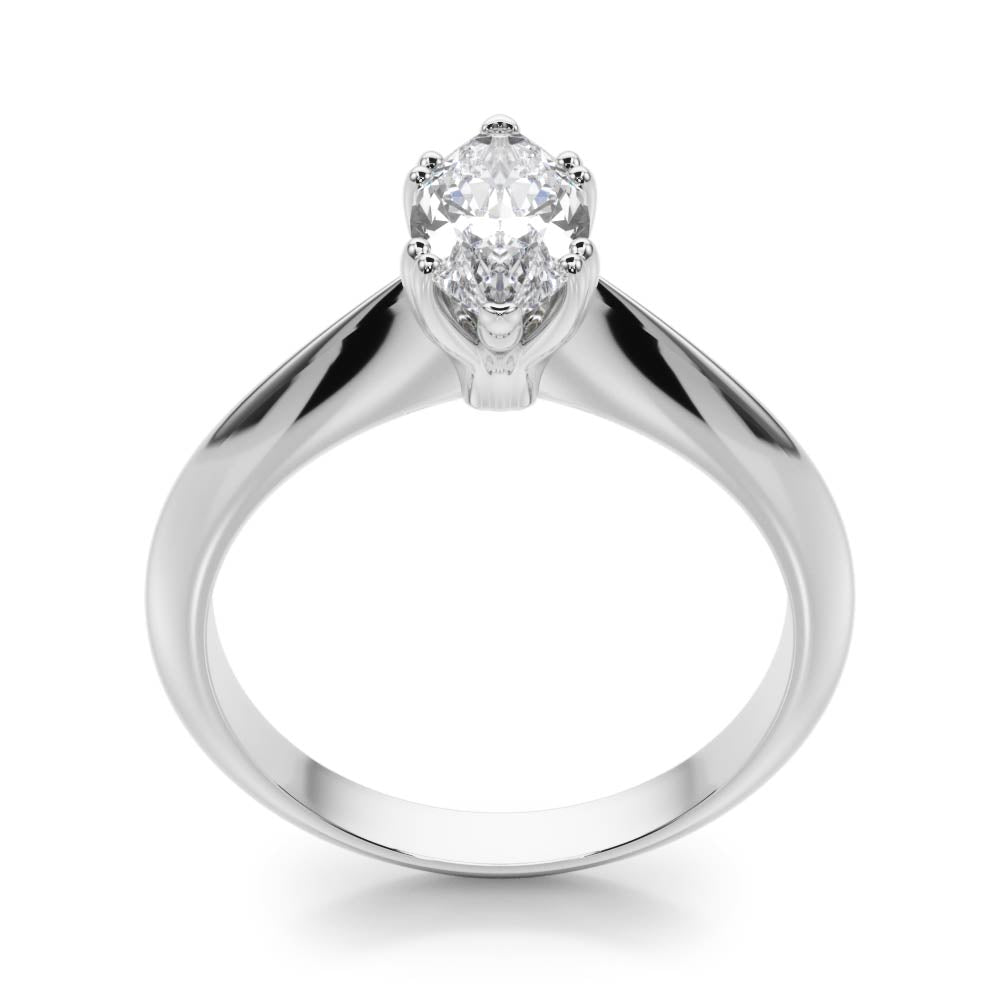 Radiant Double Prong Engagement Ring Marquise Diamond Engagement Ring in 10K/14K gold and platinum with certified lab-grown or natural diamonds