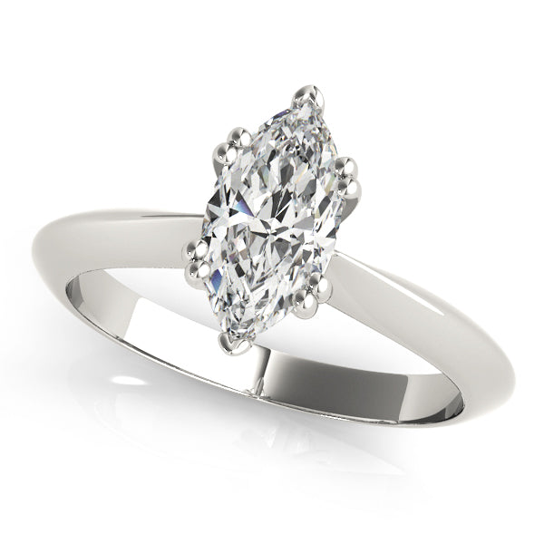 Radiant Double Prong Engagement Ring Marquise Diamond Engagement Ring in 10K/14K gold and platinum with certified lab-grown or natural diamonds