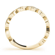Nature Inspired Floral Stackable Half Eternity Ring in Gold & Platinum