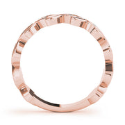 Nature Inspired Floral Stackable Half Eternity Ring in Gold & Platinum