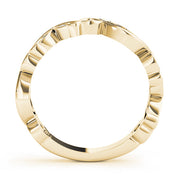 Nature Inspired Floral Stackable Half Eternity Ring in Gold & Platinum