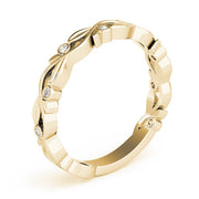 Nature Inspired Stackable Half Eternity Ring in Gold & Platinum