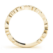 Nature Inspired Stackable Half Eternity Ring in Gold & Platinum