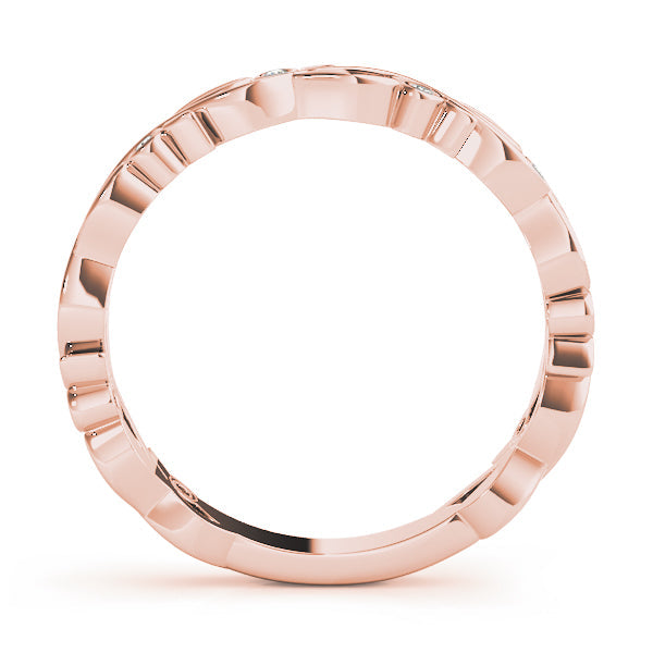 Nature Inspired Stackable Half Eternity Ring in Gold & Platinum