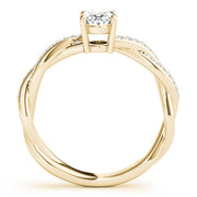 Splendid Ring With Braided Shank Oval Diamond Engagement Ring in 10K/14K gold and platinum with certified lab-grown or natural diamonds