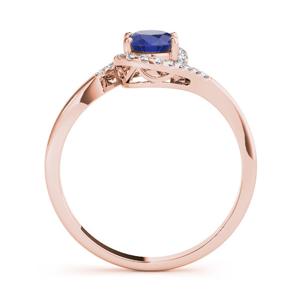 Crowned Fashion Ring Oval Diamond Engagement Ring in 10K/14K gold and platinum with certified lab-grown or natural diamonds