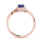 Crowned Fashion Ring Oval Diamond Engagement Ring in 10K/14K gold and platinum with certified lab-grown or natural diamonds