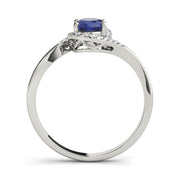 Crowned Fashion Ring Oval Diamond Engagement Ring in 10K/14K gold and platinum with certified lab-grown or natural diamonds