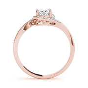 Crowned Fashion Ring Oval Diamond Engagement Ring in 10K/14K gold and platinum with certified lab-grown or natural diamonds