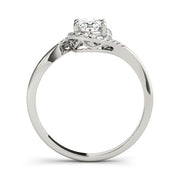 Crowned Fashion Ring Oval Diamond Engagement Ring in 10K/14K gold and platinum with certified lab-grown or natural diamonds