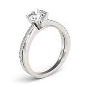 Adored Split Shank Round Diamond Engagement Ring in 10K/14K gold and platinum with certified lab-grown or natural diamonds