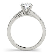 Adored Split Shank Round Diamond Engagement Ring in 10K/14K gold and platinum with certified lab-grown or natural diamonds
