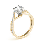 Signature Bypass Semi-Mount Round Diamond Engagement Ring in 10K/14K gold and platinum with certified lab-grown or natural diamonds