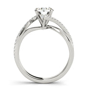 Signature Bypass Semi-Mount Round Diamond Engagement Ring in 10K/14K gold and platinum with certified lab-grown or natural diamonds