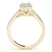 Artisan Cut Engagement Emerald Diamond Engagement Ring in 10K/14K gold and platinum with certified lab-grown or natural diamonds