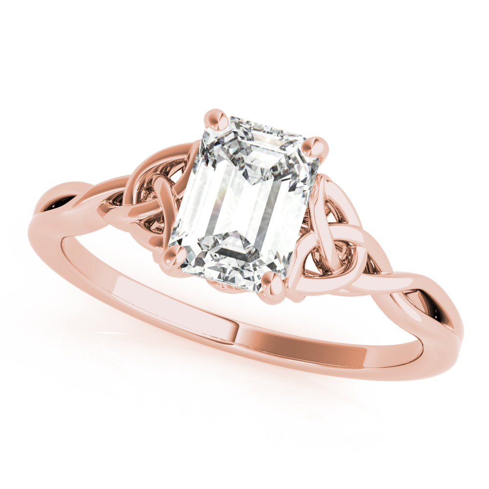 Eternal Cut Color Solitaire Emerald Diamond Engagement Ring â€” 10K/14K Gold & Platinum